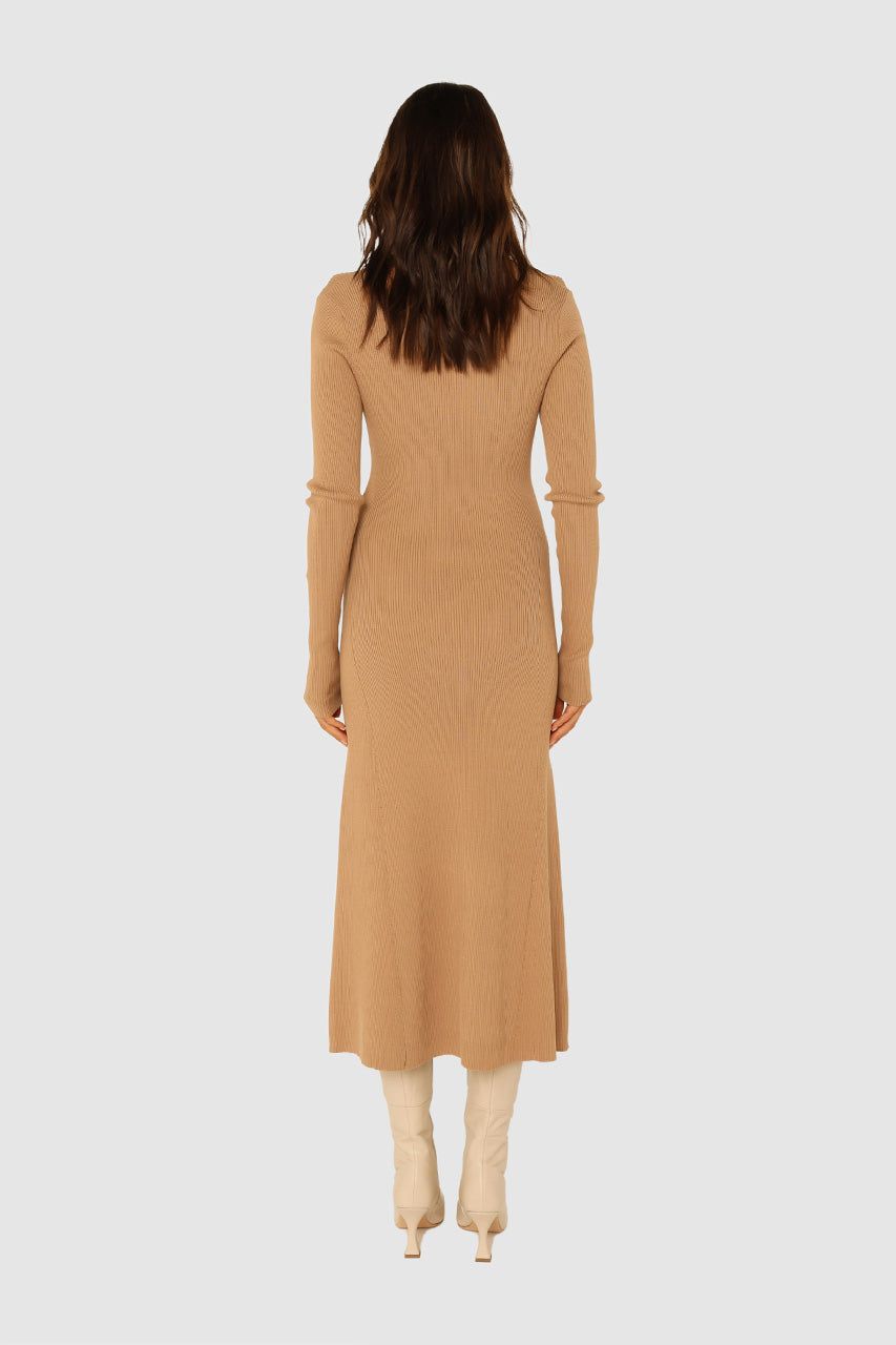 Melanie Knit Midi Dress | Latte sold by Madison product image thumbnail 3