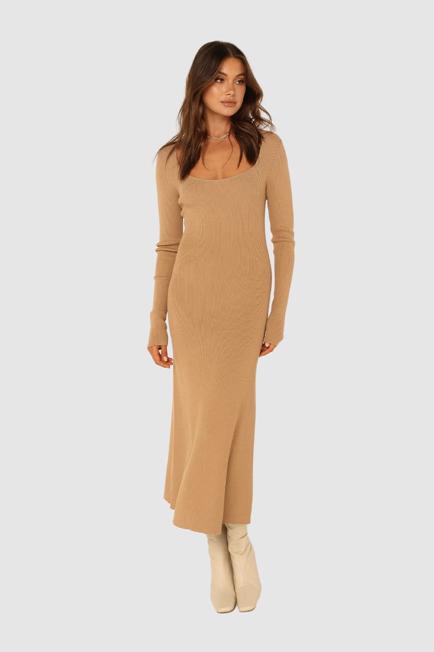 Melanie Knit Midi Dress | Latte sold by Madison product image thumbnail 5