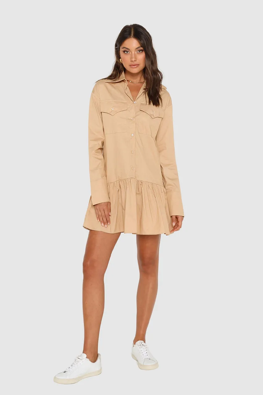 Kenna Mini Dress | Beige sold by Madison product image thumbnail 2