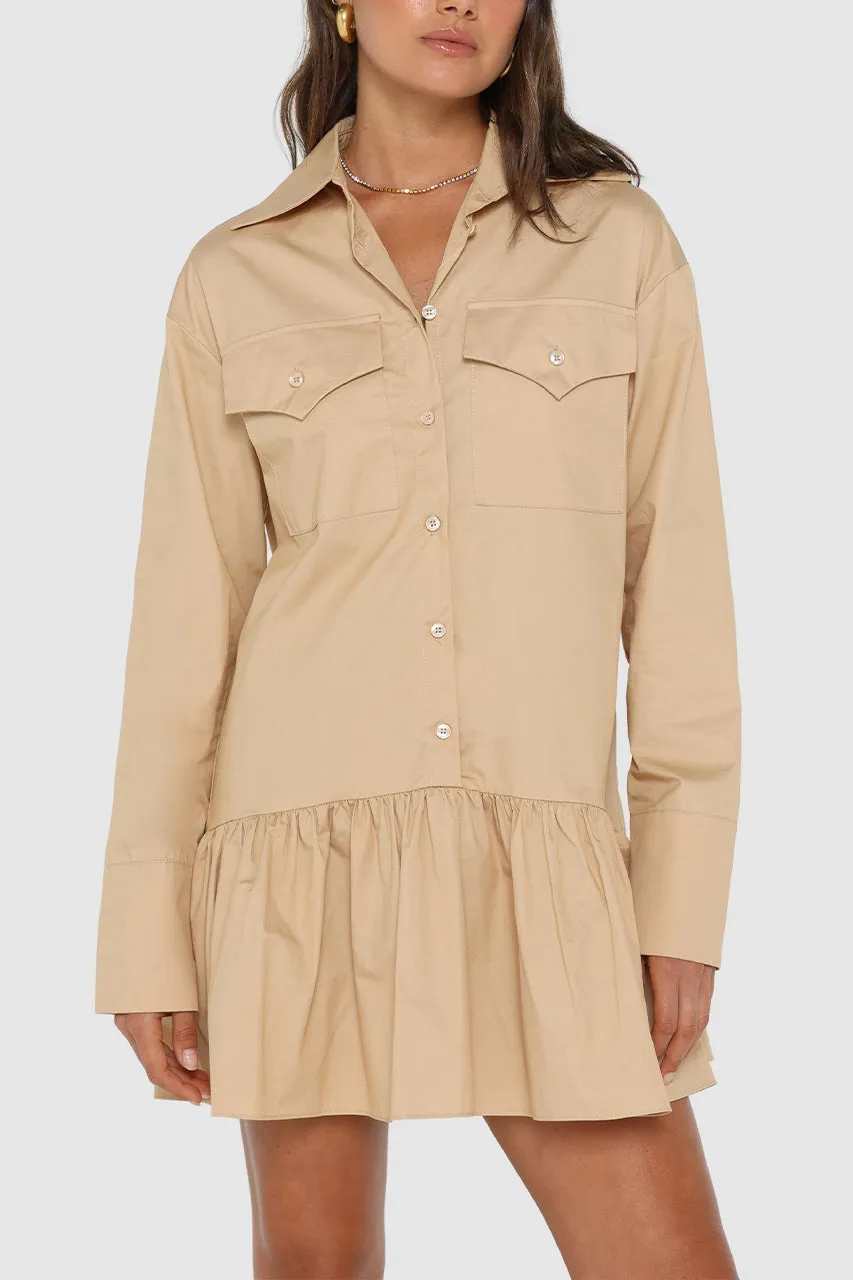 Kenna Mini Dress | Beige sold by Madison product image thumbnail 5