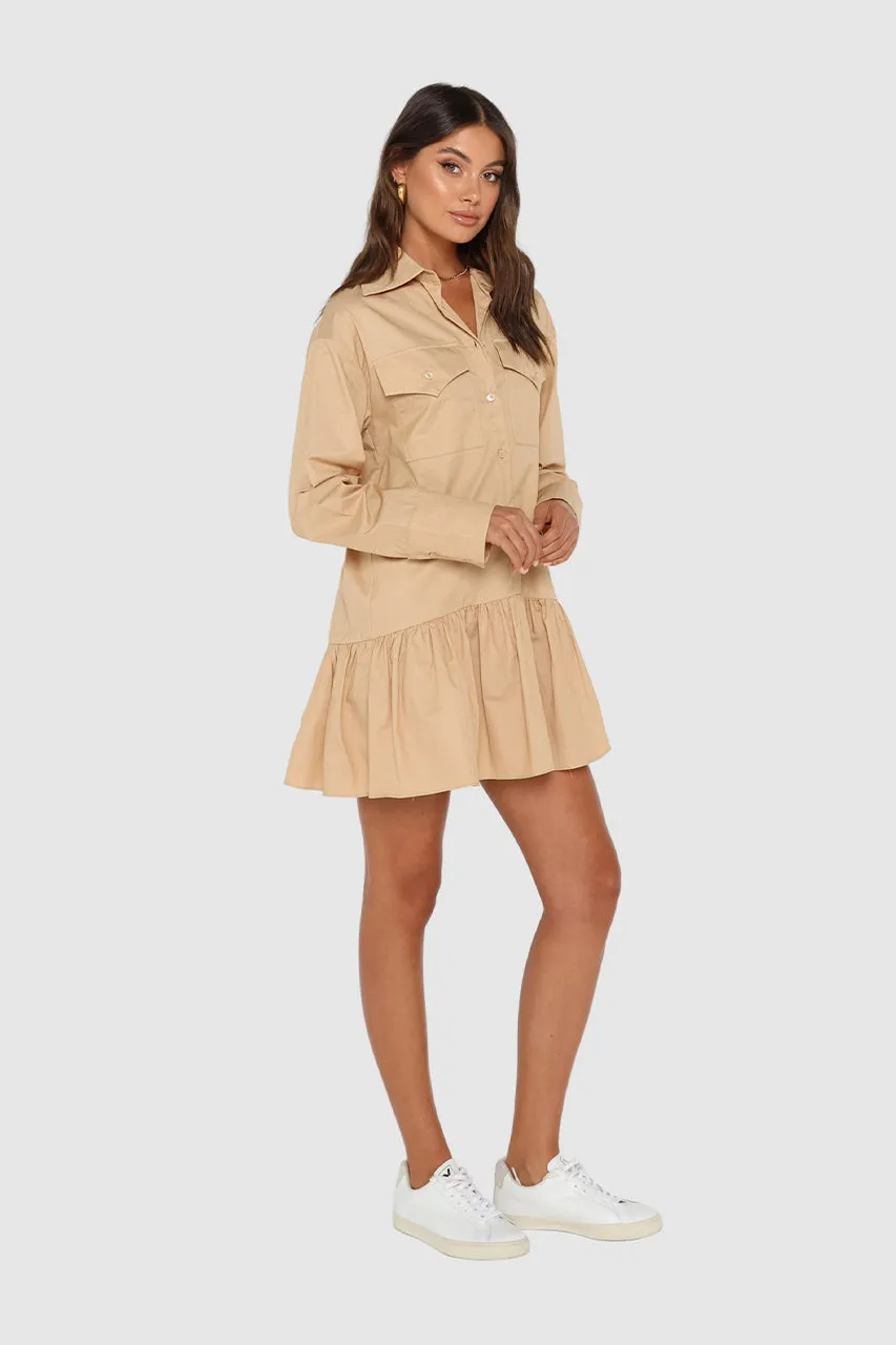 Kenna Mini Dress | Beige sold by Madison product image thumbnail 3