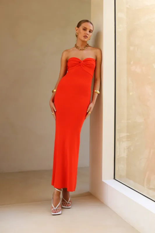 Mae Knit Midi Dress | Flame sold by Madison