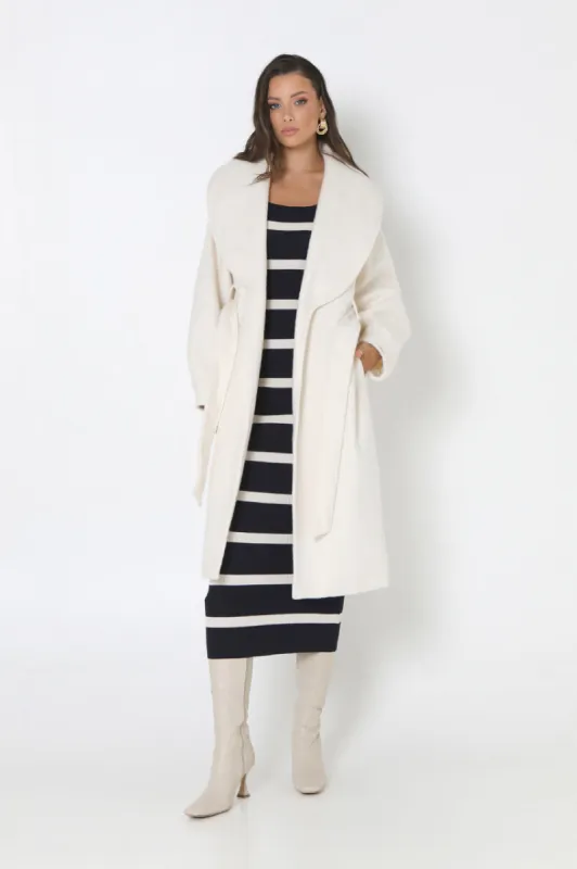 Kara Knit Dress | Navy/Bone sold by Madison