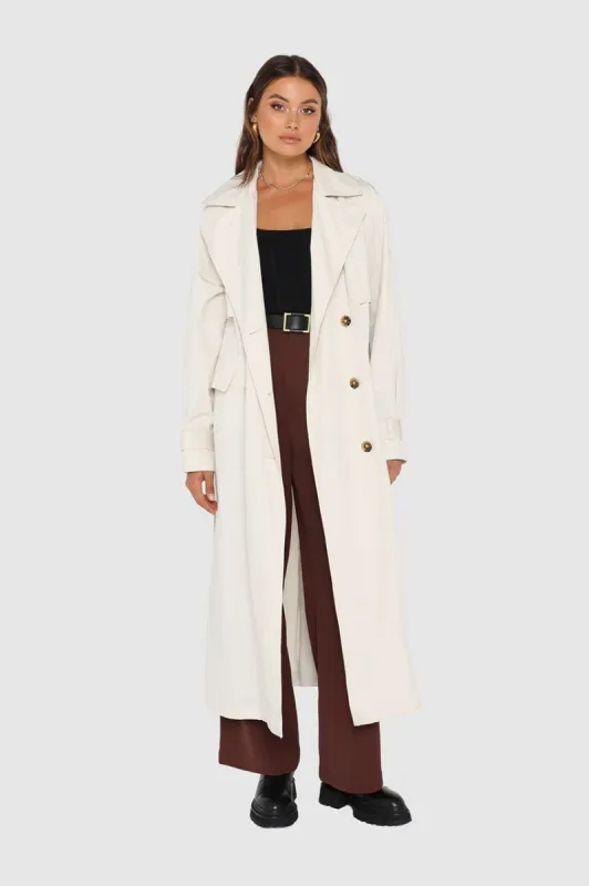 Diana Trench | Cream sold by Madison