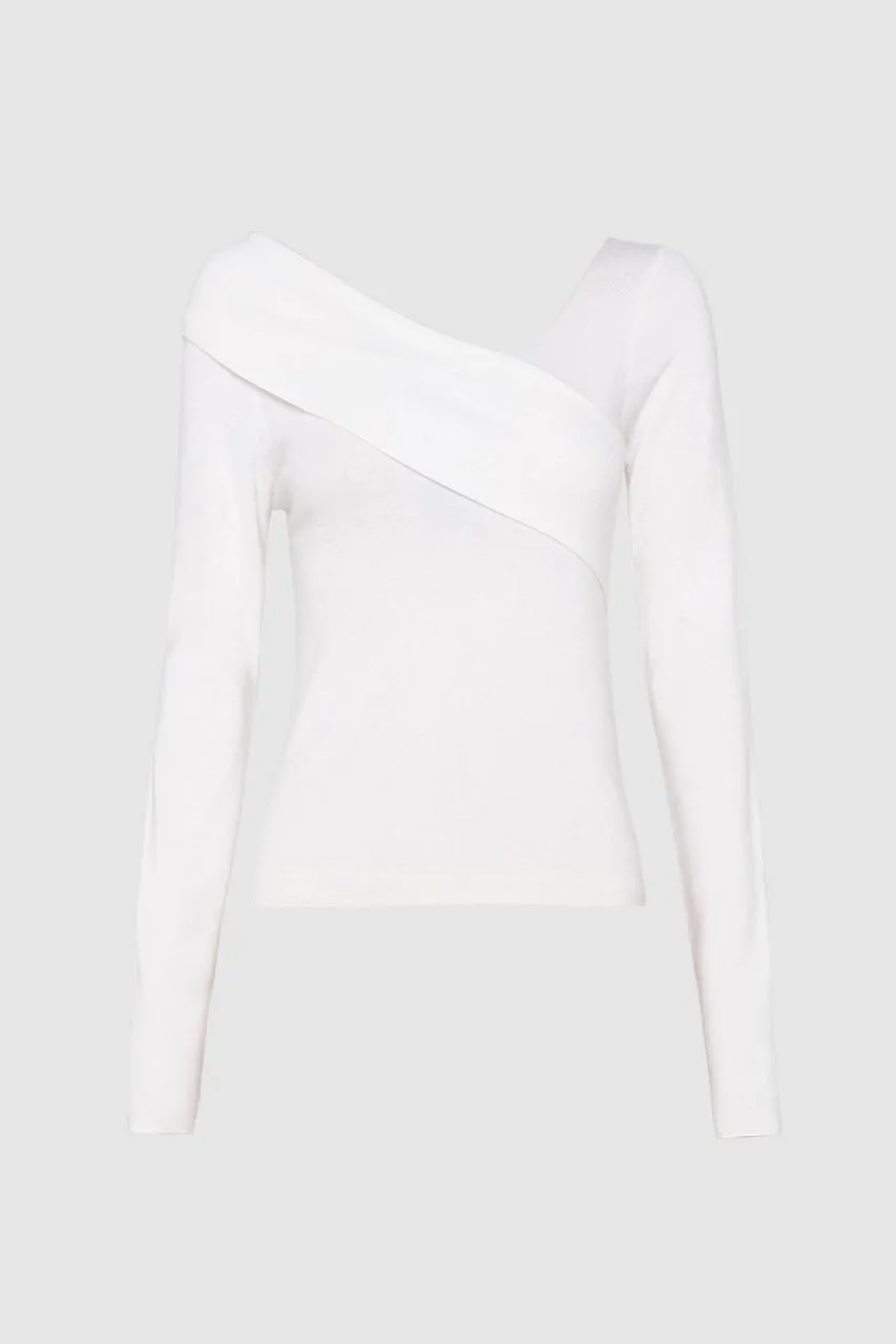 Petra Knit Top | White sold by Madison product image thumbnail 2
