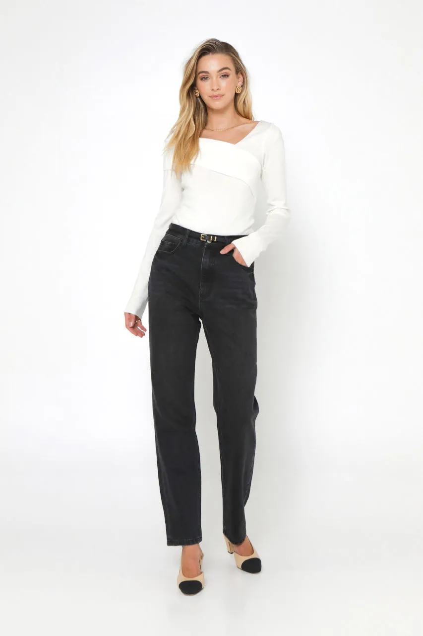 Petra Knit Top | White sold by Madison product image thumbnail 5