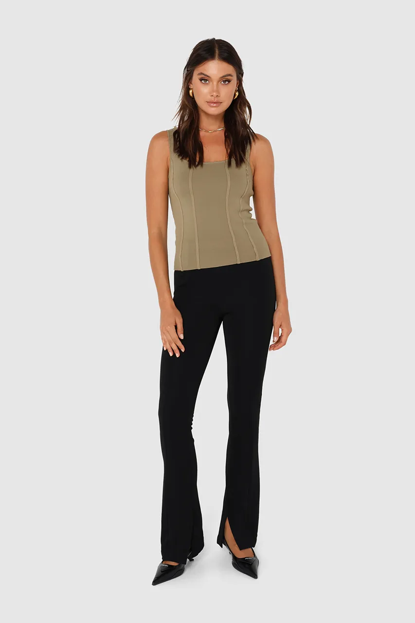 Karla Knit Top | Sage sold by Madison product image thumbnail 3