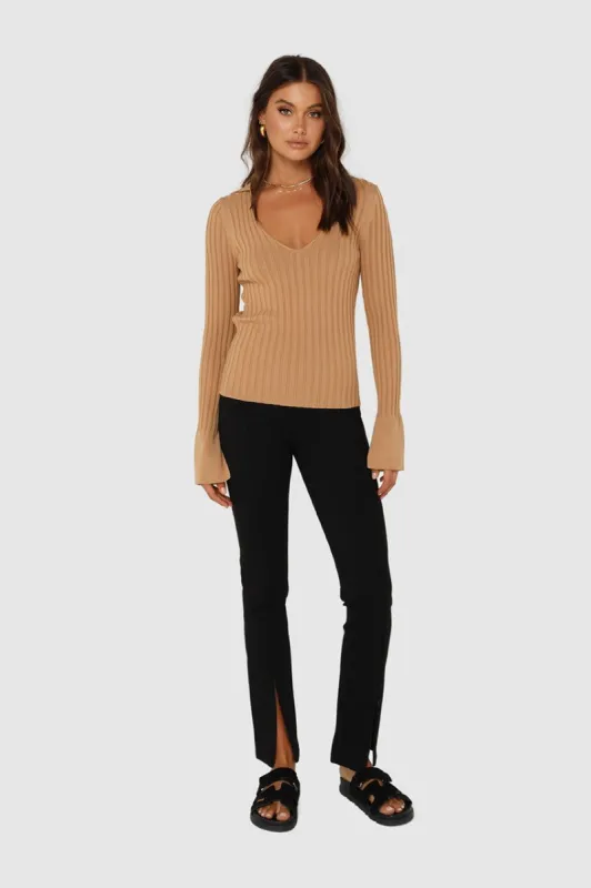 Parker Knit Top | Latte sold by Madison