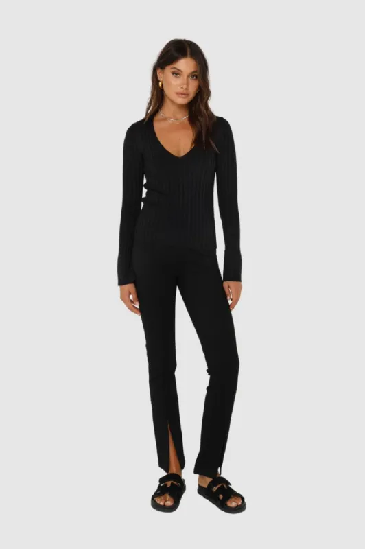 Parker Knit Top | Black sold by Madison