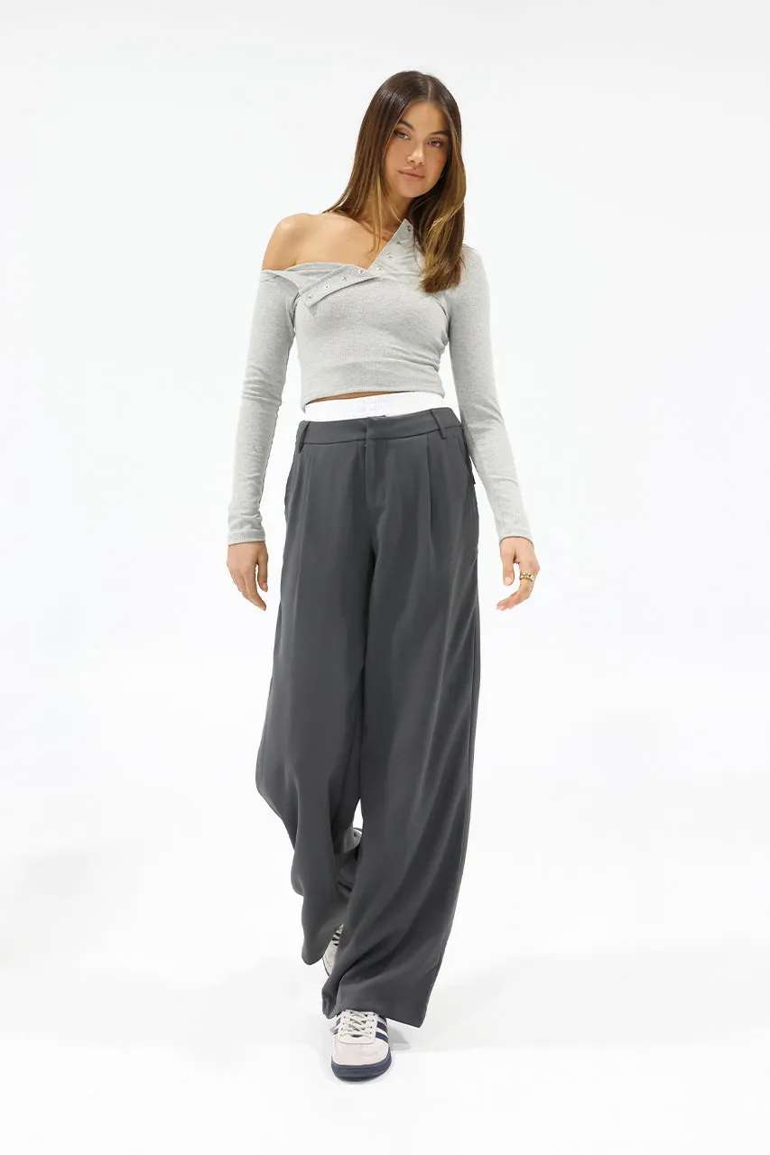 Amy Pants | Charcoal sold by Madison