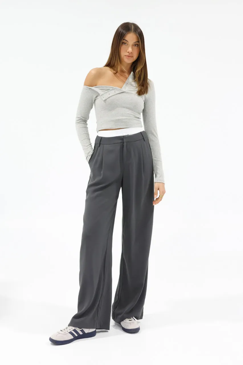 Amy Pants | Charcoal sold by Madison product image thumbnail 2