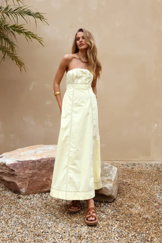 Louise Maxi Dress | Lemon sold by Madison