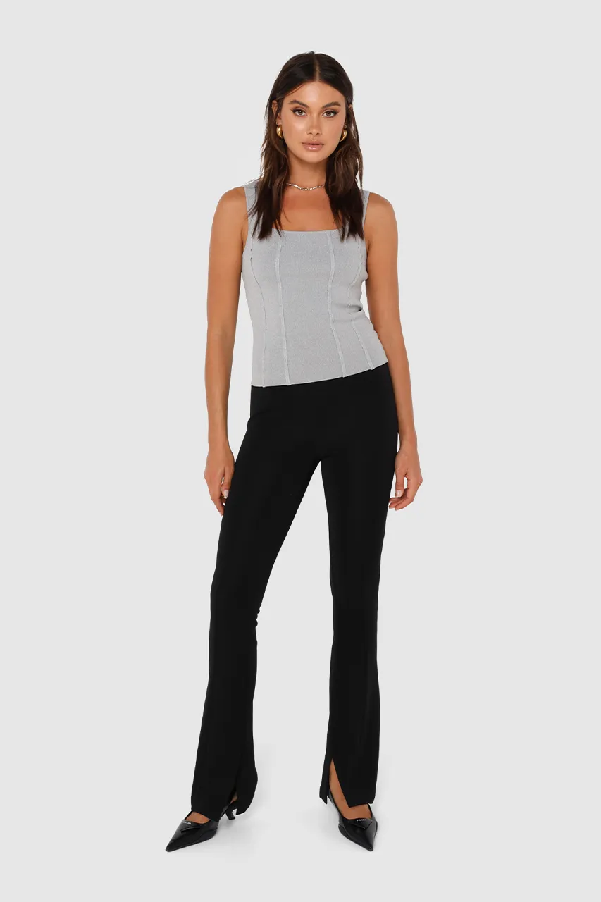 Karla Knit Top | Grey Marle sold by Madison product image thumbnail 2