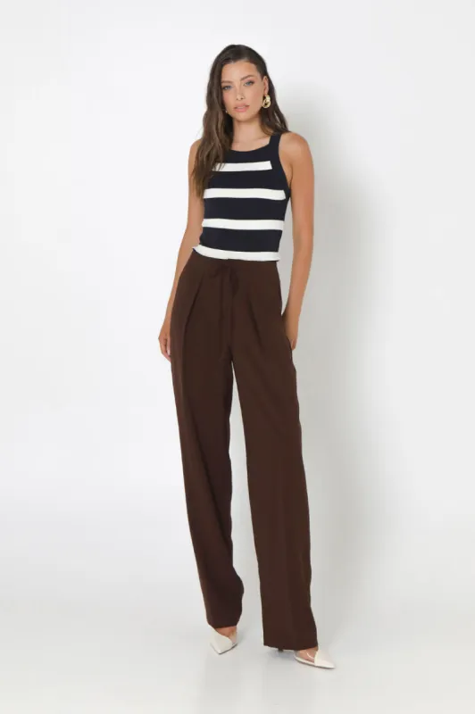 Alice Knit Top | Navy/White sold by Madison