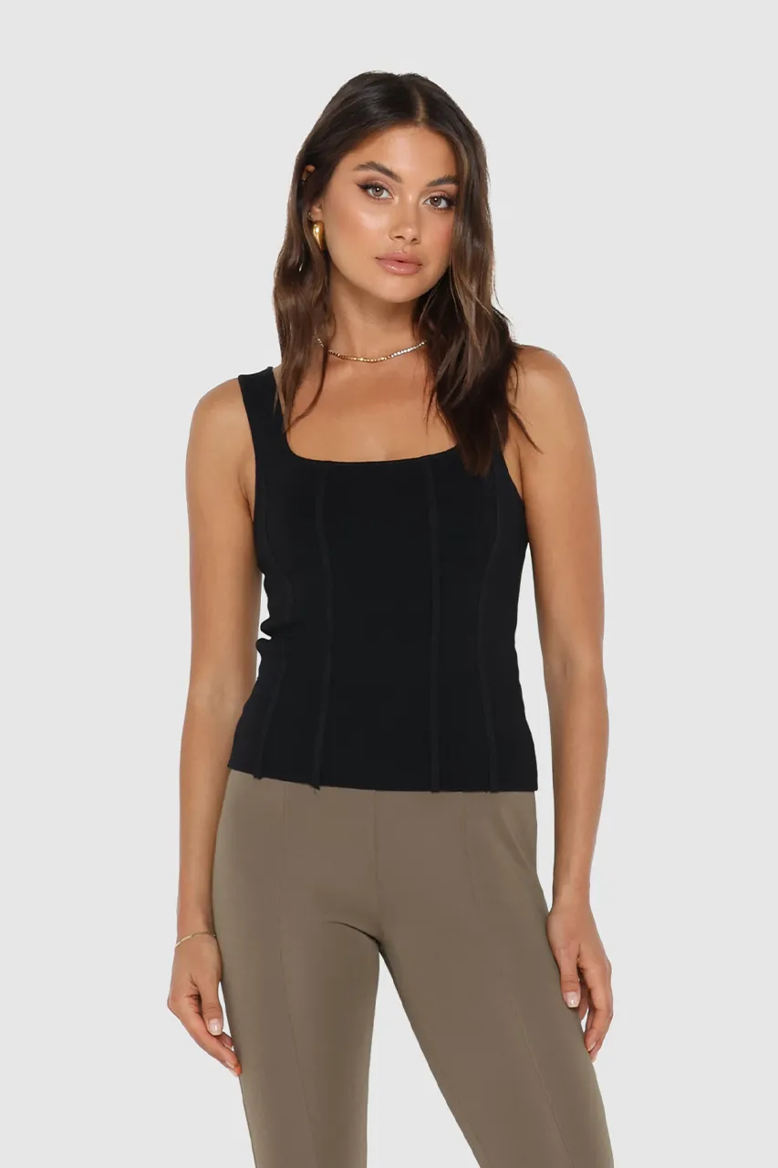 Karla Knit Top | Black sold by Madison