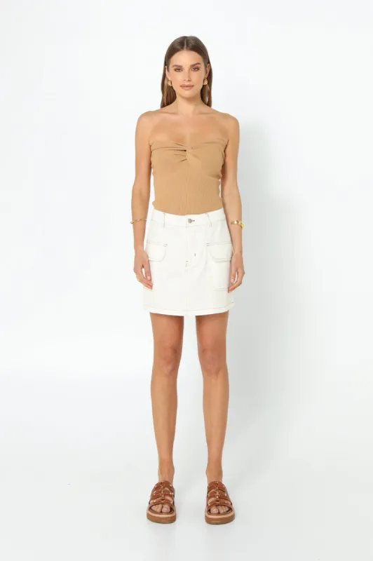 Darcy Mini Skirt | White sold by Madison