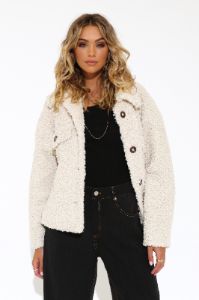 Sherpa Jacket | Cream sold by Madison