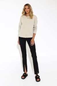Logo Sweatshirt | Oyster sold by Madison