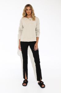 Logo Sweatshirt | Oyster sold by Madison