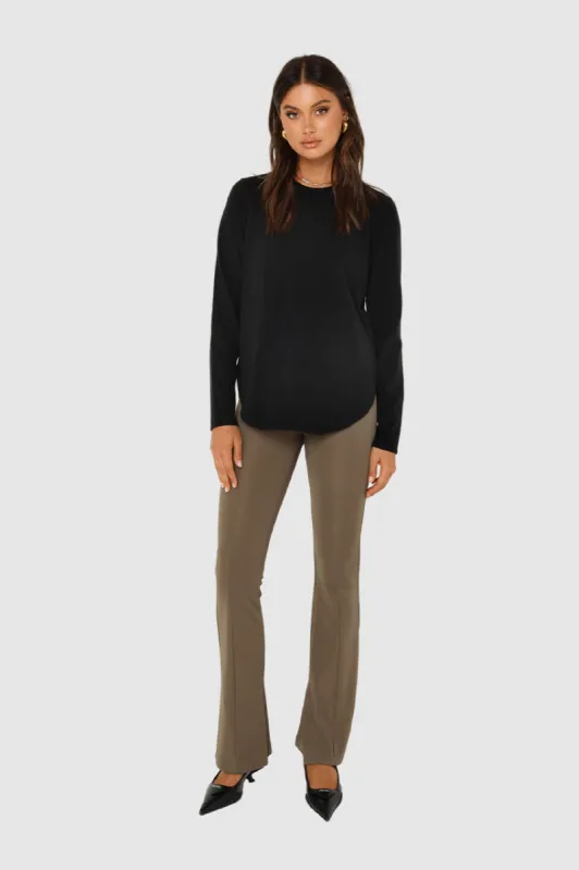 Iris Knit Top | Black sold by Madison