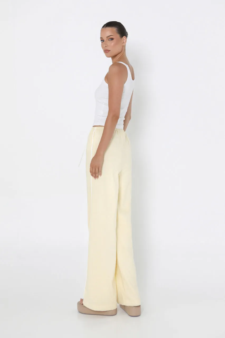 Clara Pants | Lemon/White sold by Madison product image thumbnail 3