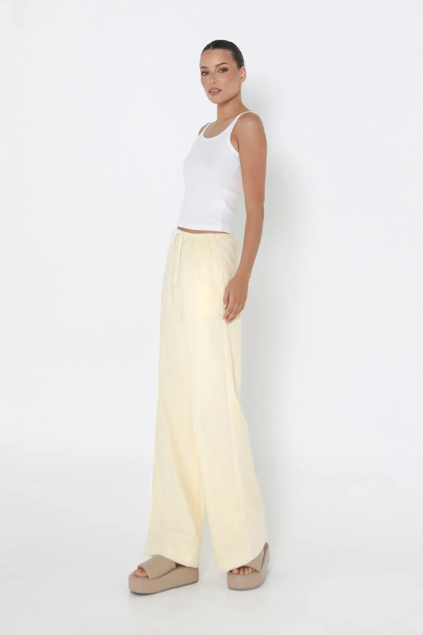 Clara Pants | Lemon/White sold by Madison product image thumbnail 2