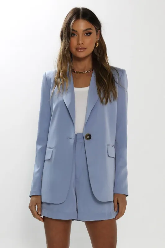 Giselle Blazer | Pastel Blue sold by Madison