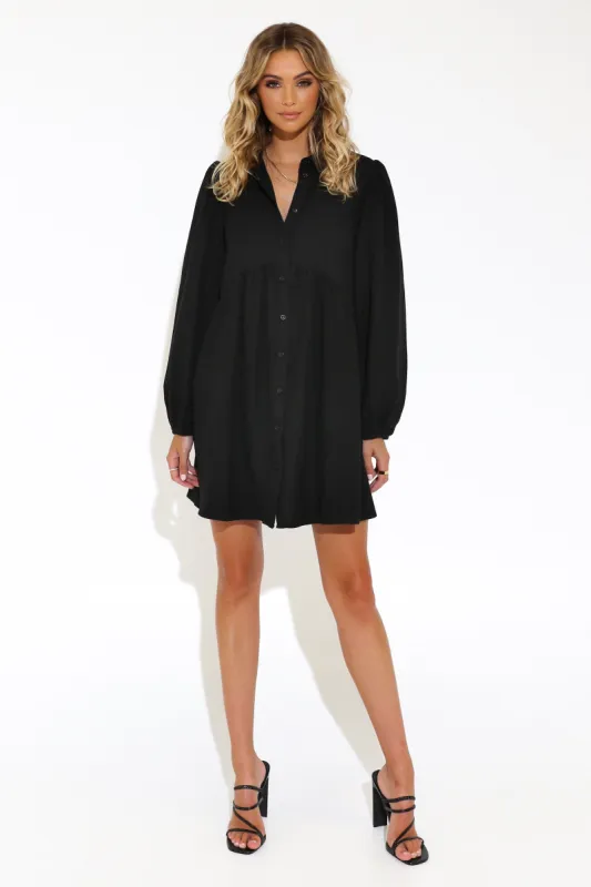 Rosetta Mini Dress | Black sold by Madison