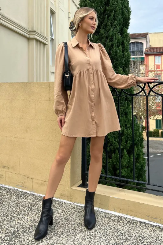 Rosetta Mini Dress | Camel sold by Madison