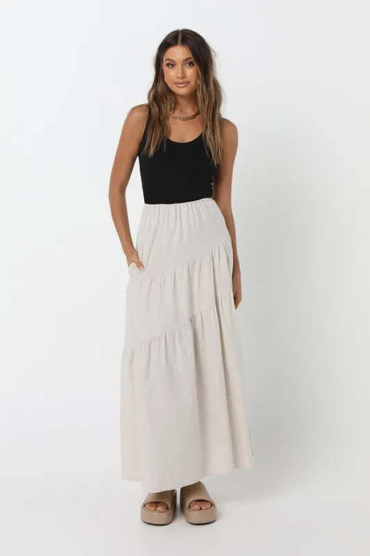 Tiana Maxi Skirt | Stone sold by Madison