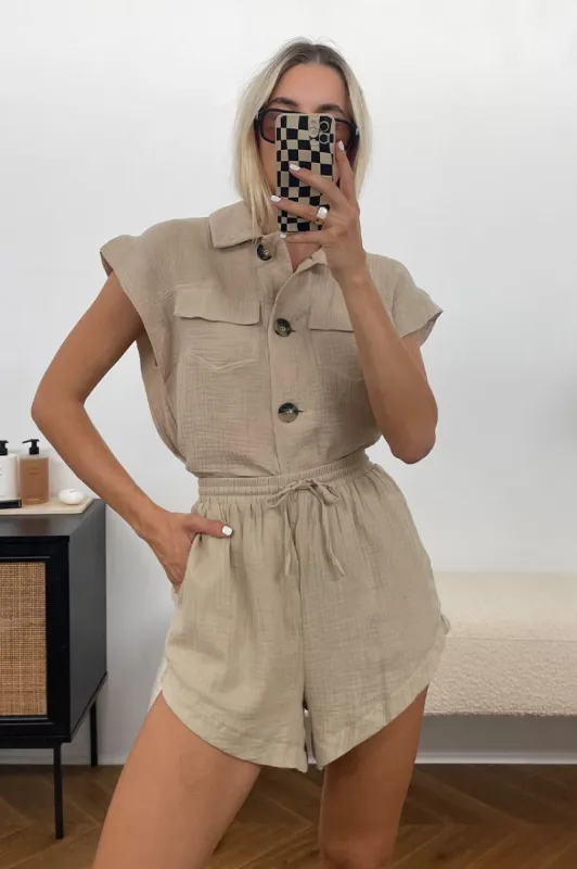 Portugal Shorts | Stone sold by Madison