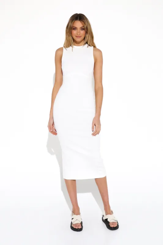 Manhattan Midi Dress | White sold by Madison
