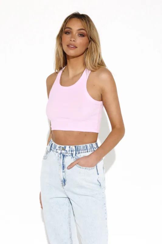 Dantae Crop Tank | Pink sold by Madison