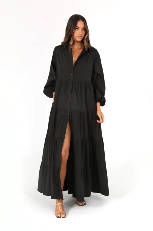 Lexi Long Sleeve Maxi Dress | Black sold by Madison