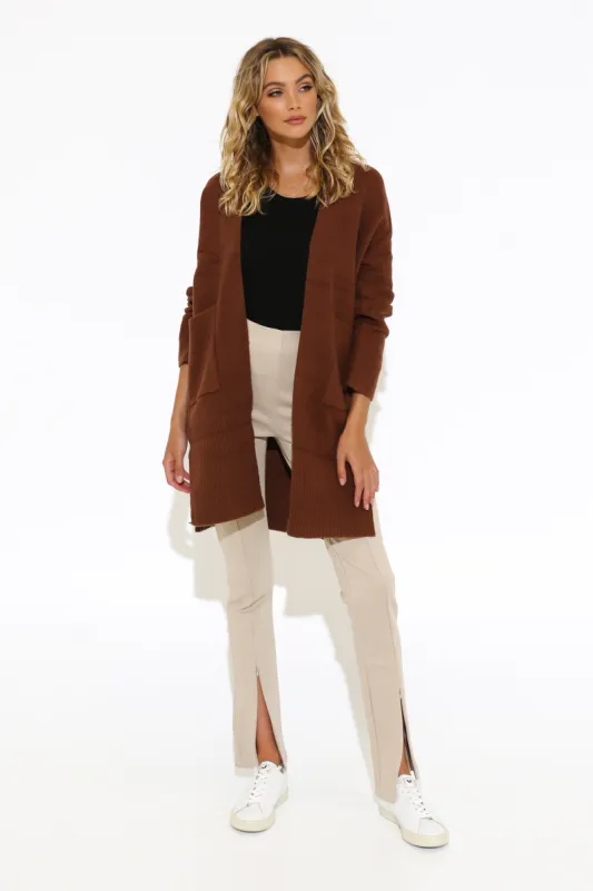 Piper Cardigan | Choc sold by Madison