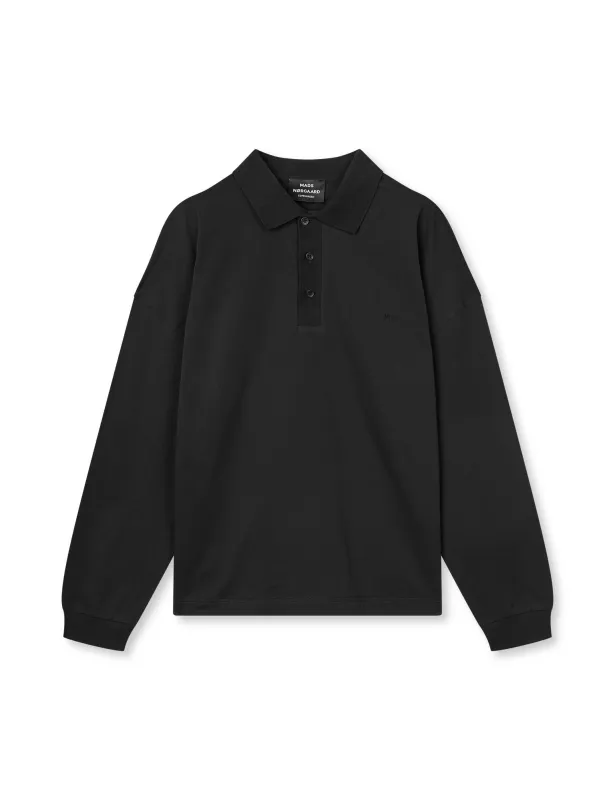 Light Terry Polo Sweat, Black made by Mads Norgaard