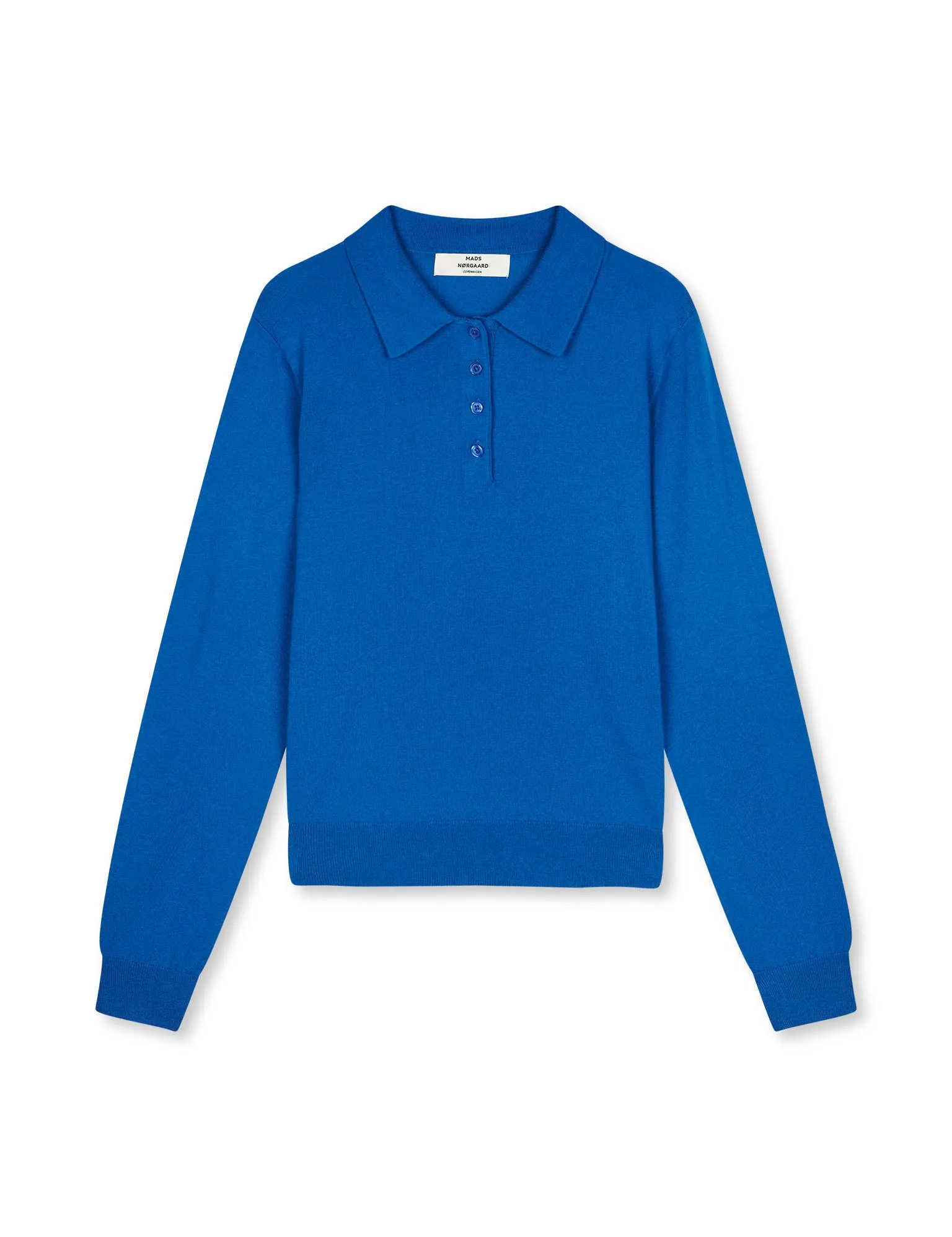 Fine Merino Rosa Polo Knit, Lapis Blue sold by Mads Norgaard product image thumbnail 2