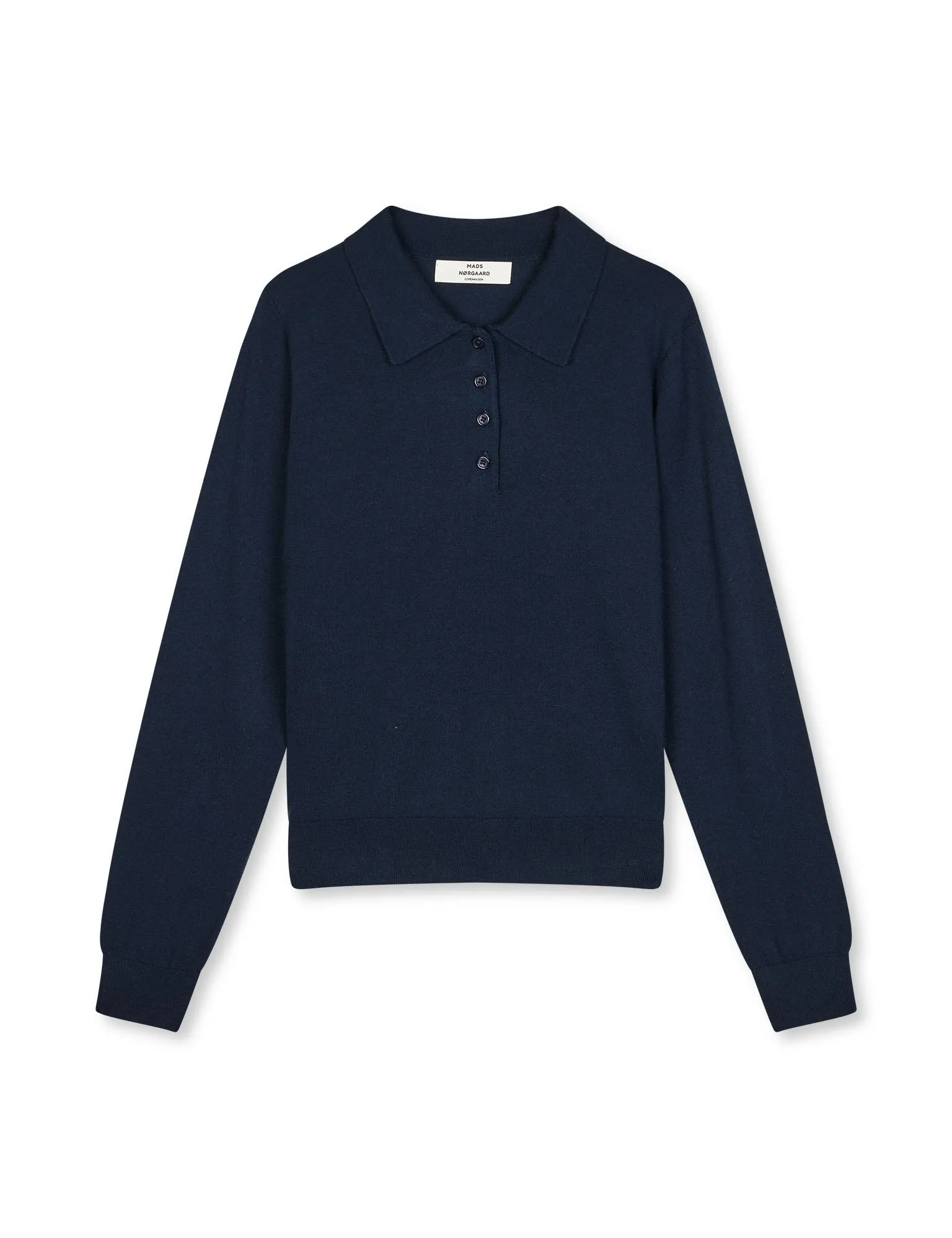 Fine Merino Rosa Polo Knit, Sky Captain sold by Mads Norgaard product image thumbnail 2