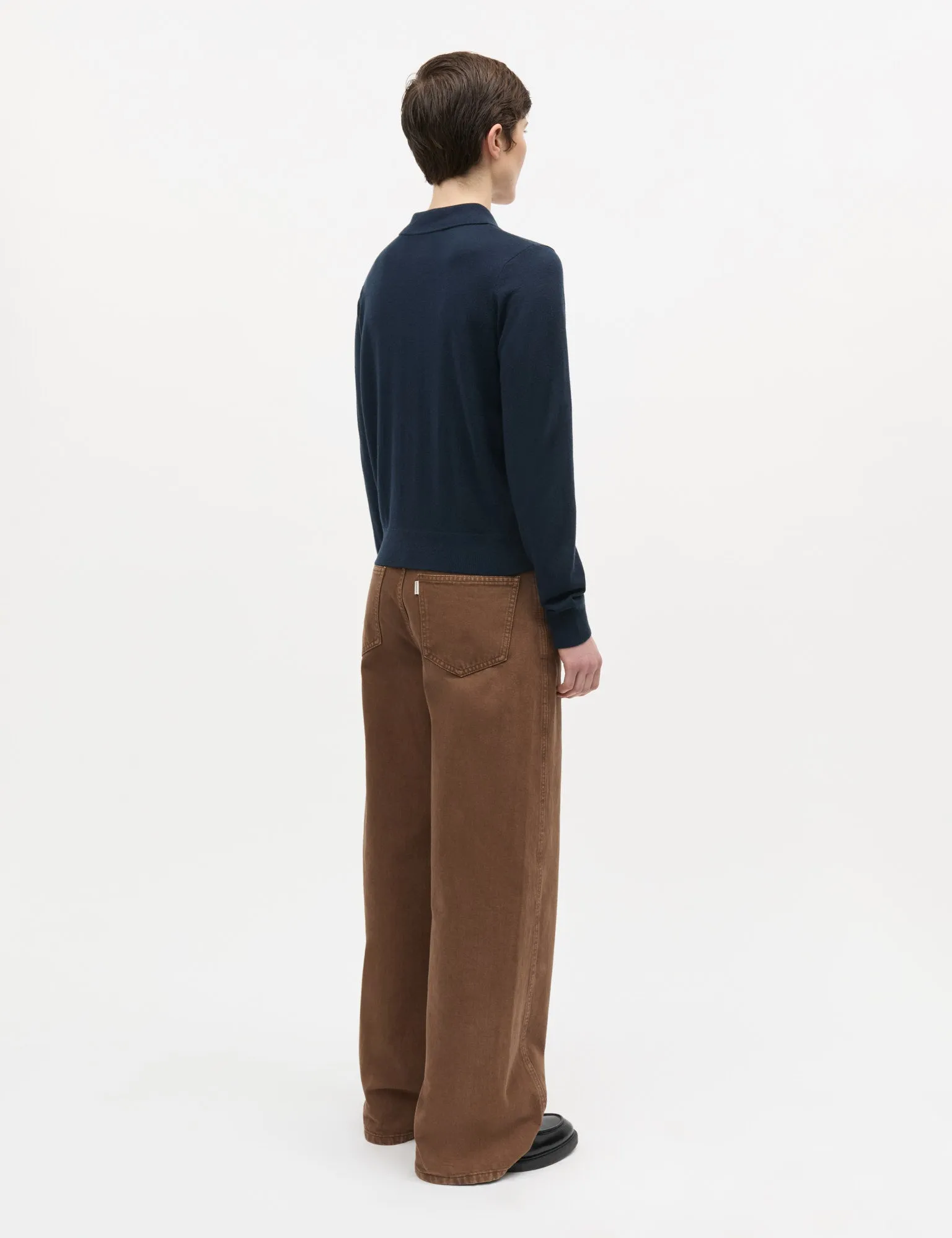 Fine Merino Rosa Polo Knit, Sky Captain sold by Mads Norgaard product image thumbnail 3