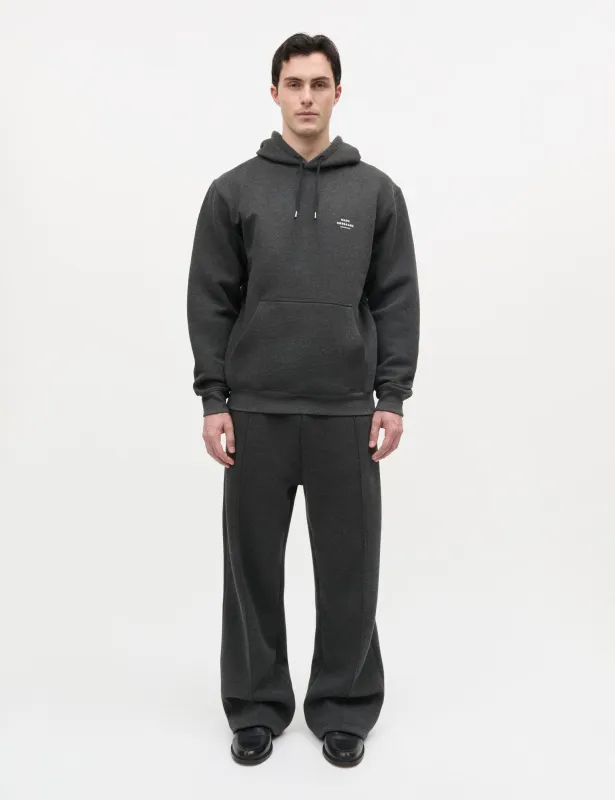 Standard Hoodie Logo Sweat, Dark Grey Melange made by Mads Norgaard