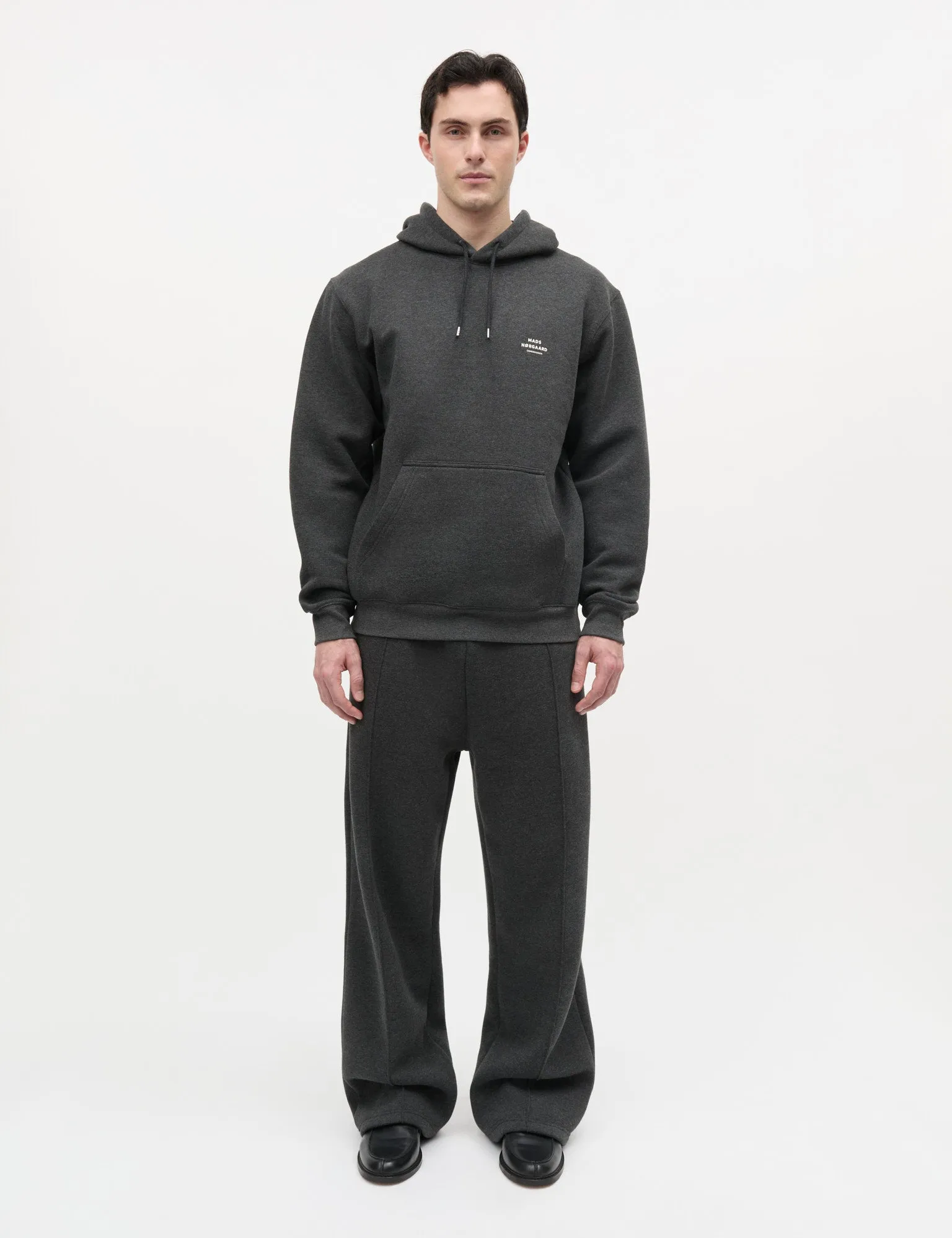 Standard Hoodie Logo Sweat, Dark Grey Melange sold by Mads Norgaard