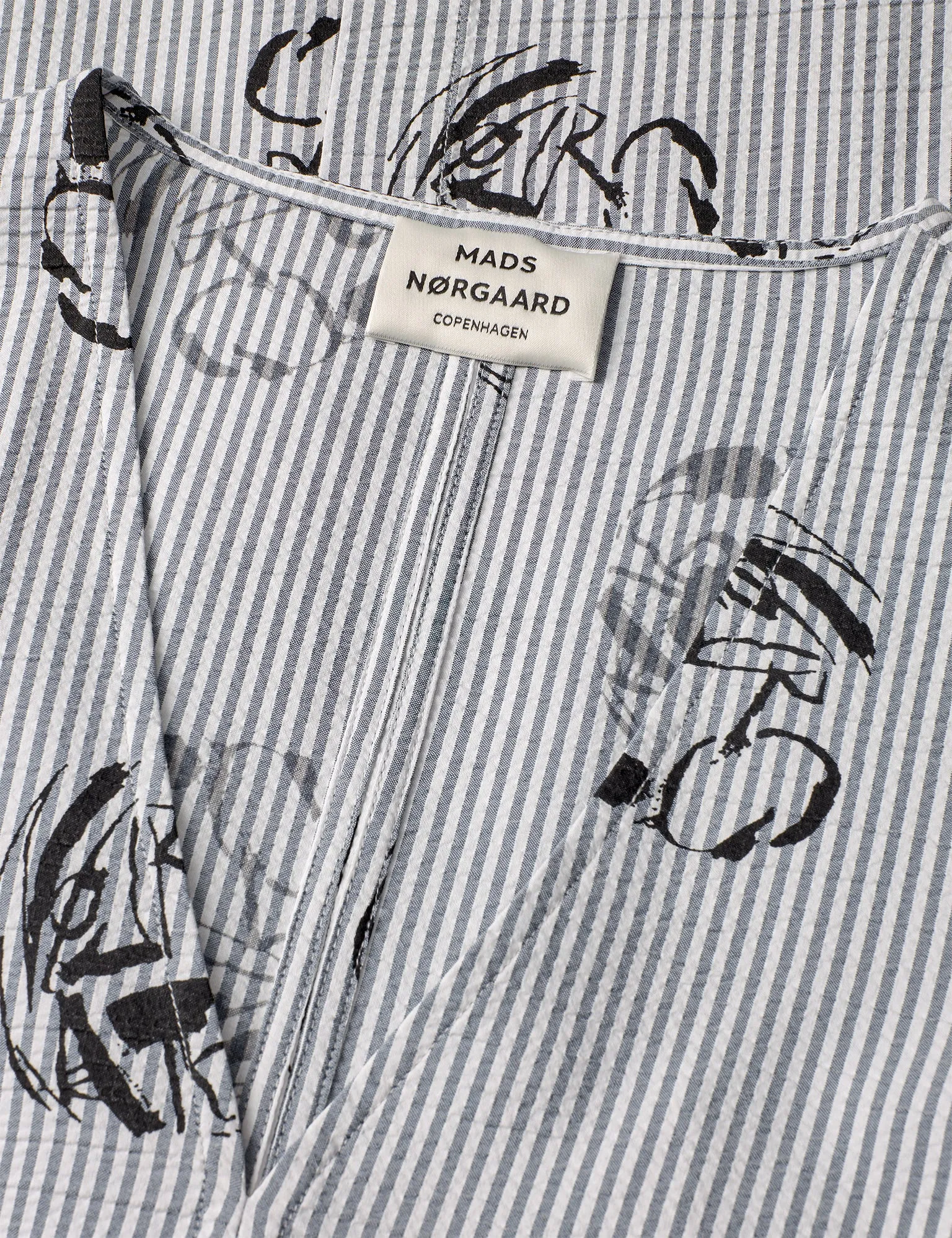 Soft Crease Oda Dress AOP, Vintage Indigo/Vanilla Ice sold by Mads Norgaard product image thumbnail 3