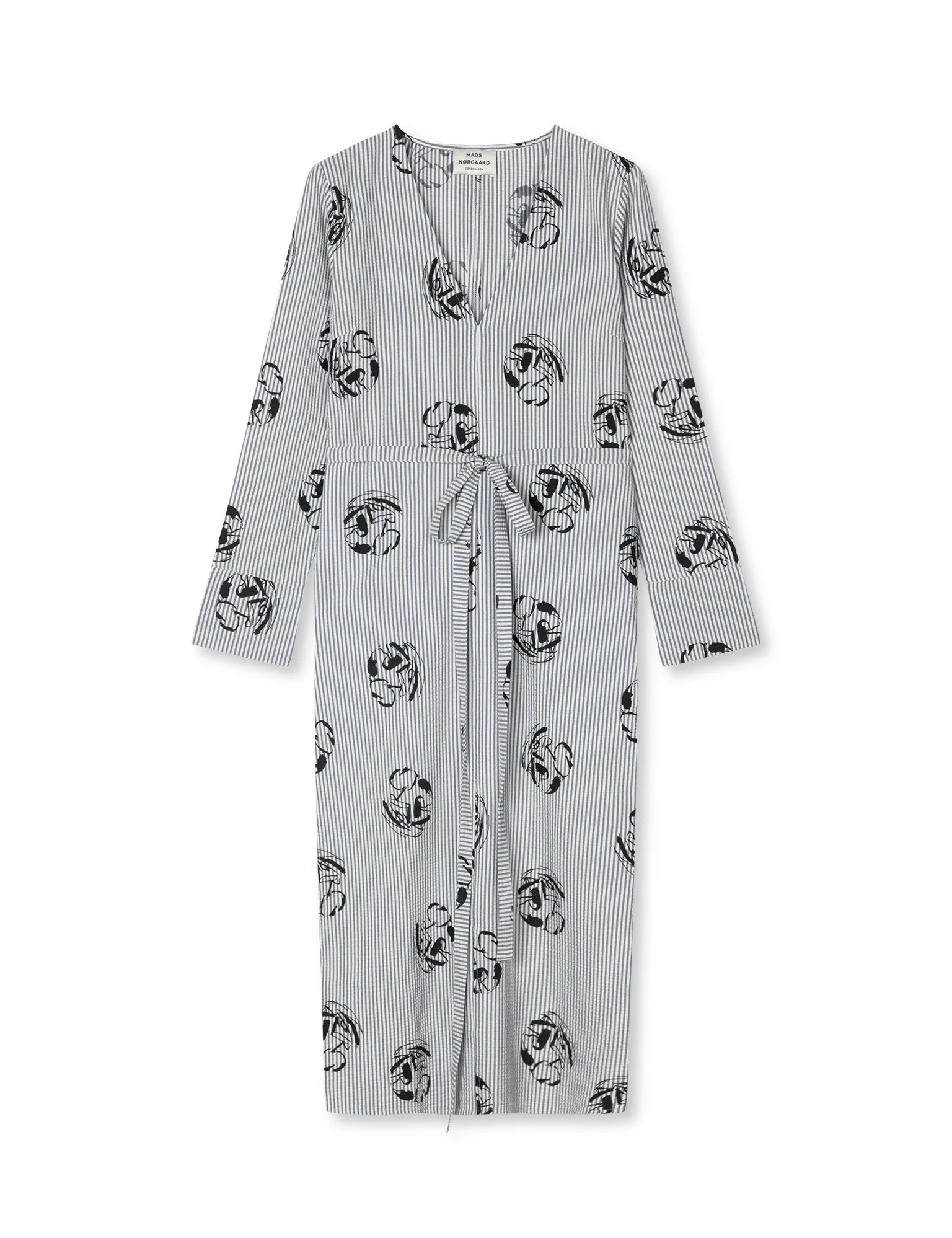 Soft Crease Oda Dress AOP, Vintage Indigo/Vanilla Ice sold by Mads Norgaard product image thumbnail 2