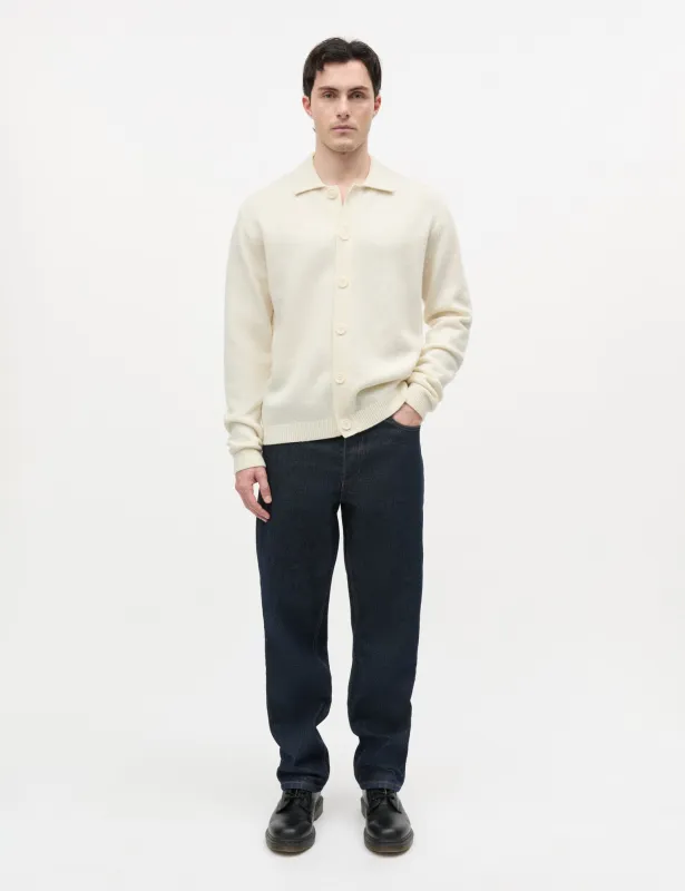 Super Wool Brando Polo LS Knit, Vanilla Ice made by Mads Norgaard