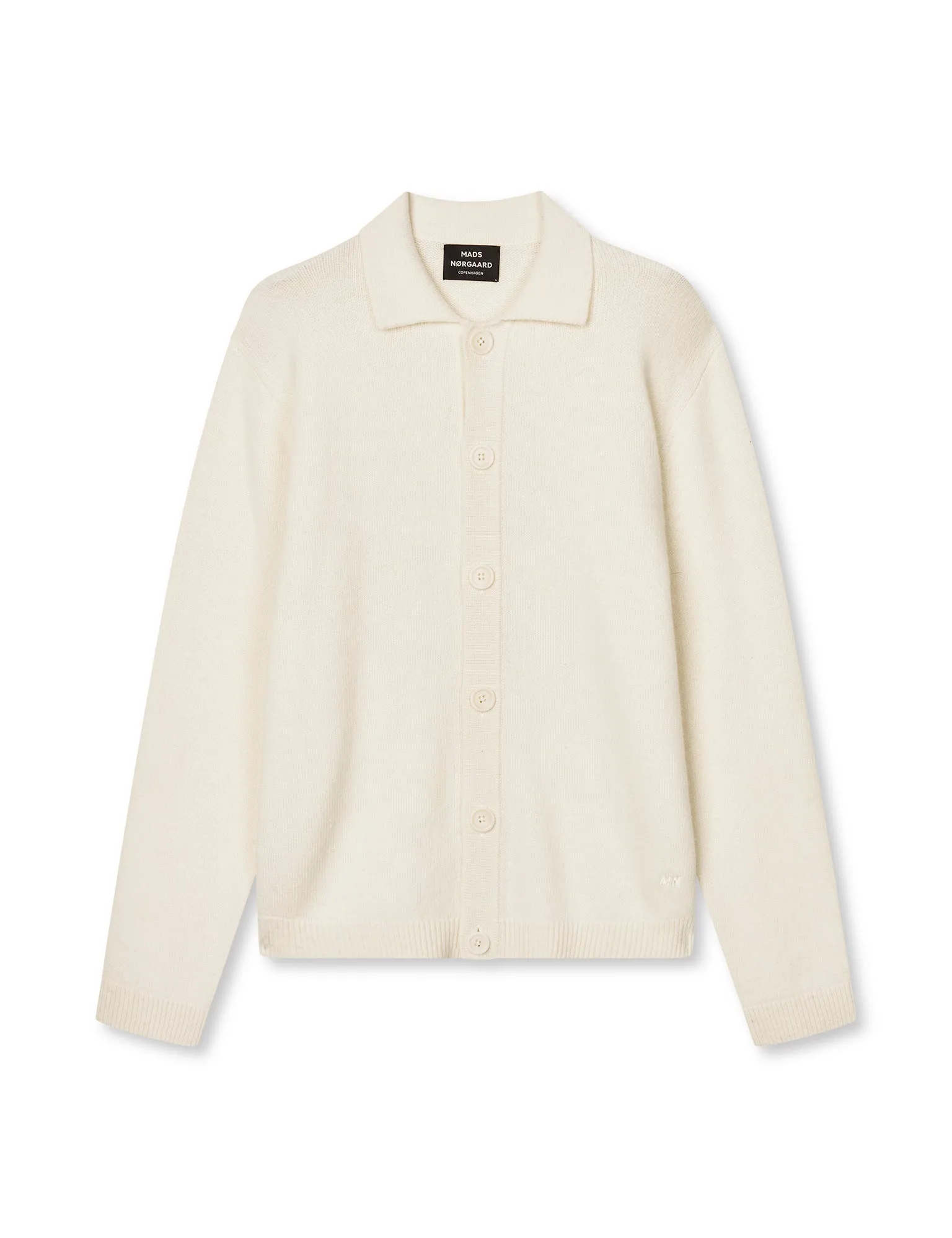 Super Wool Brando Polo LS Knit, Vanilla Ice sold by Mads Norgaard product image thumbnail 2