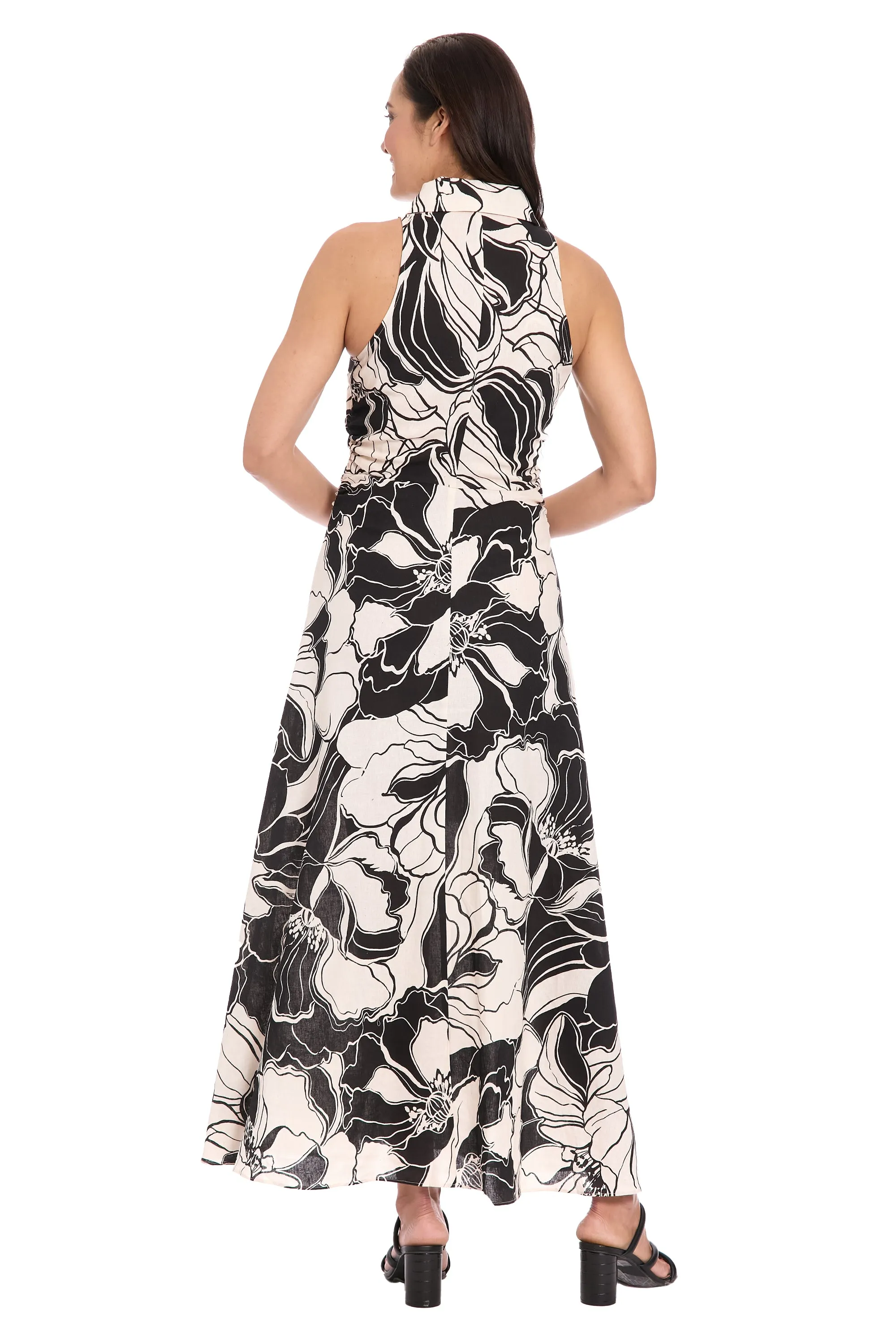 Mathilda Sleeveless Shirtdress in Linen Rayon sold by Maggy London product image thumbnail 5