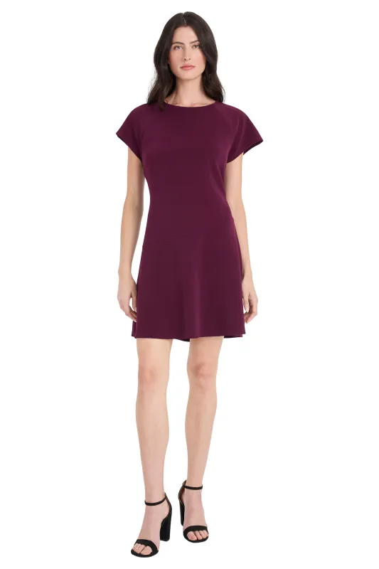 Zyra Cap Sleeve Crew Neck Mini Dress sold by Maggy London