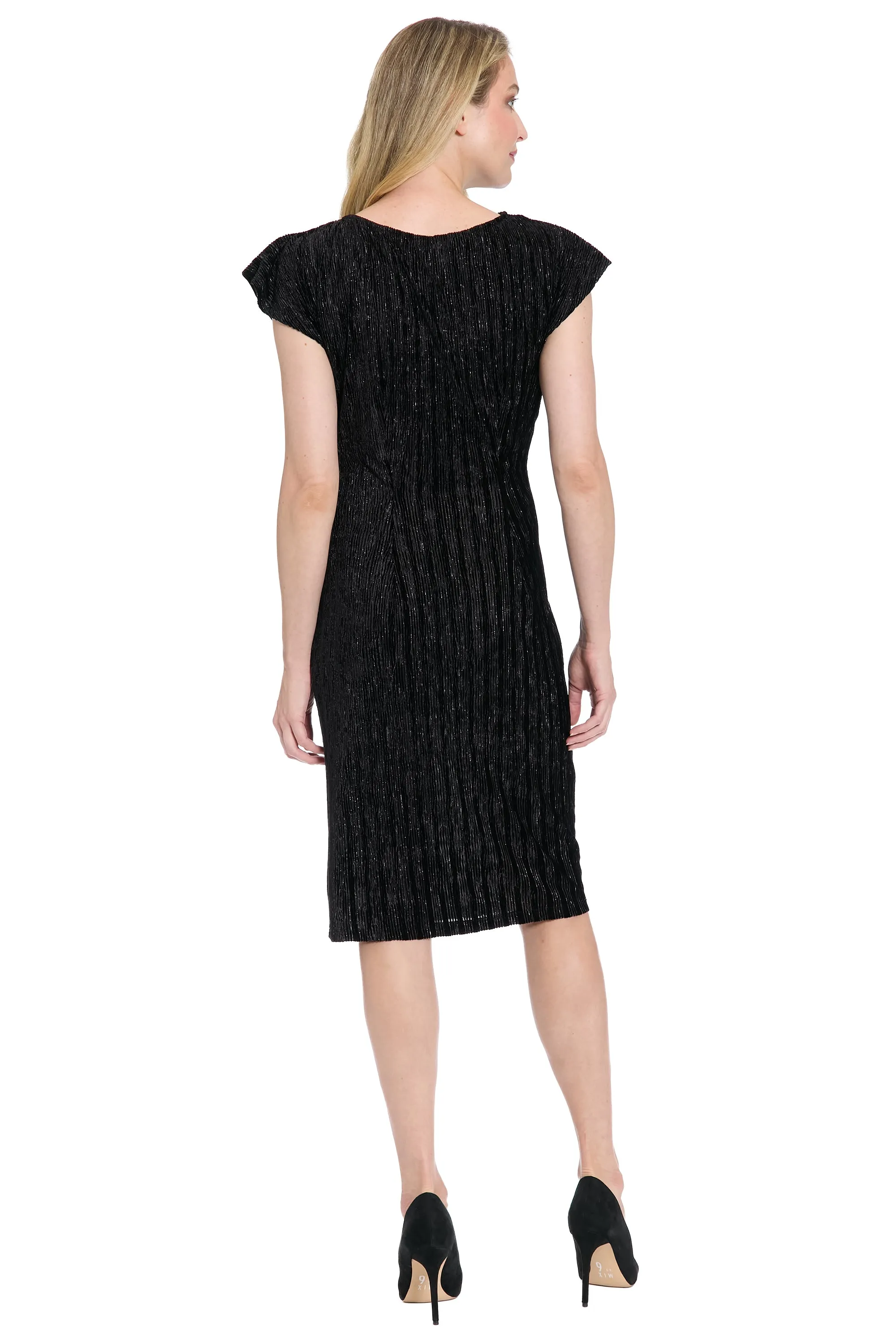 Levy Textured Metallic Velvet Dress sold by Maggy London product image thumbnail 4