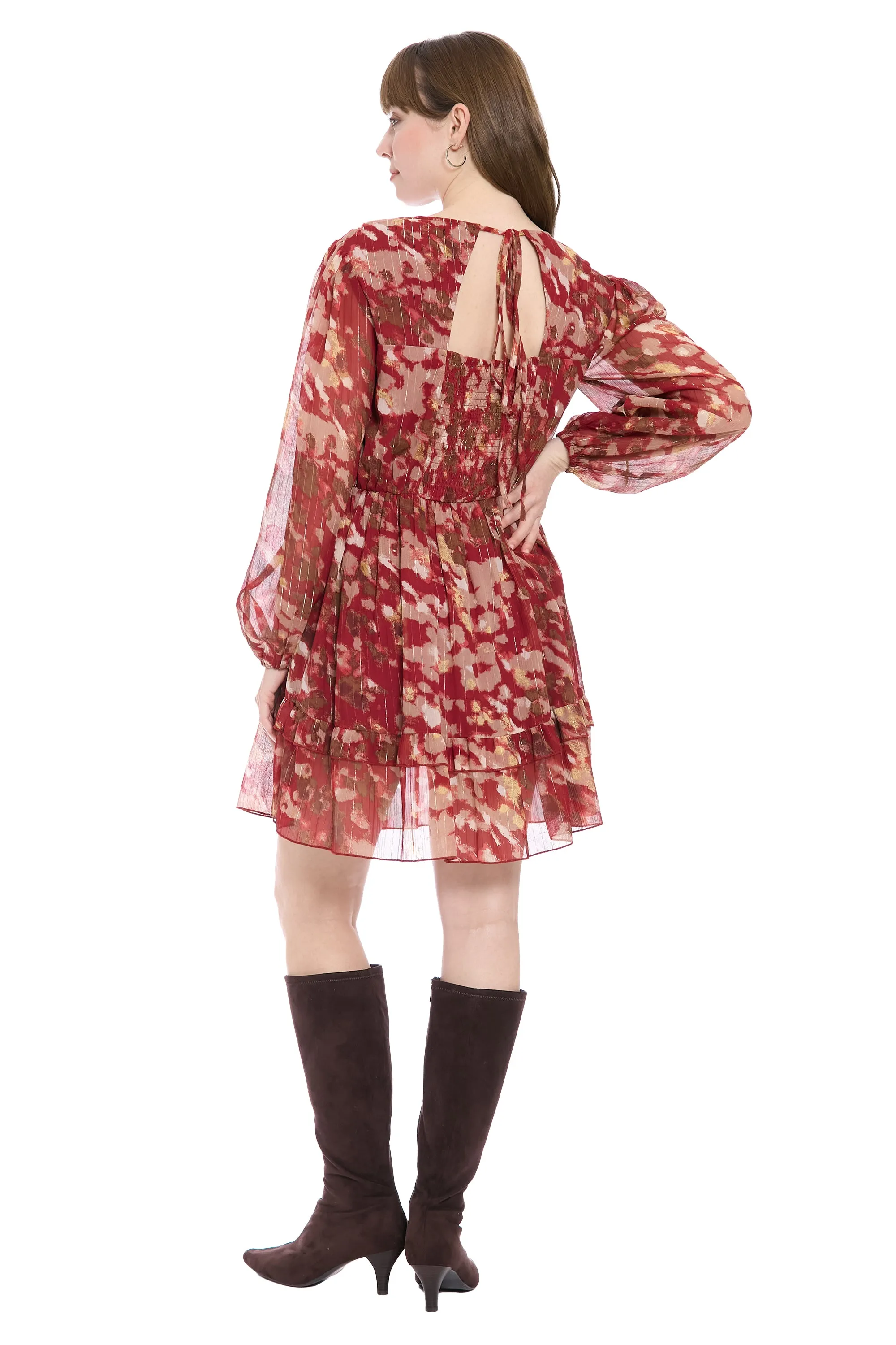 Stevie Smocked Flounce Mini Dress sold by Maggy London product image thumbnail 2