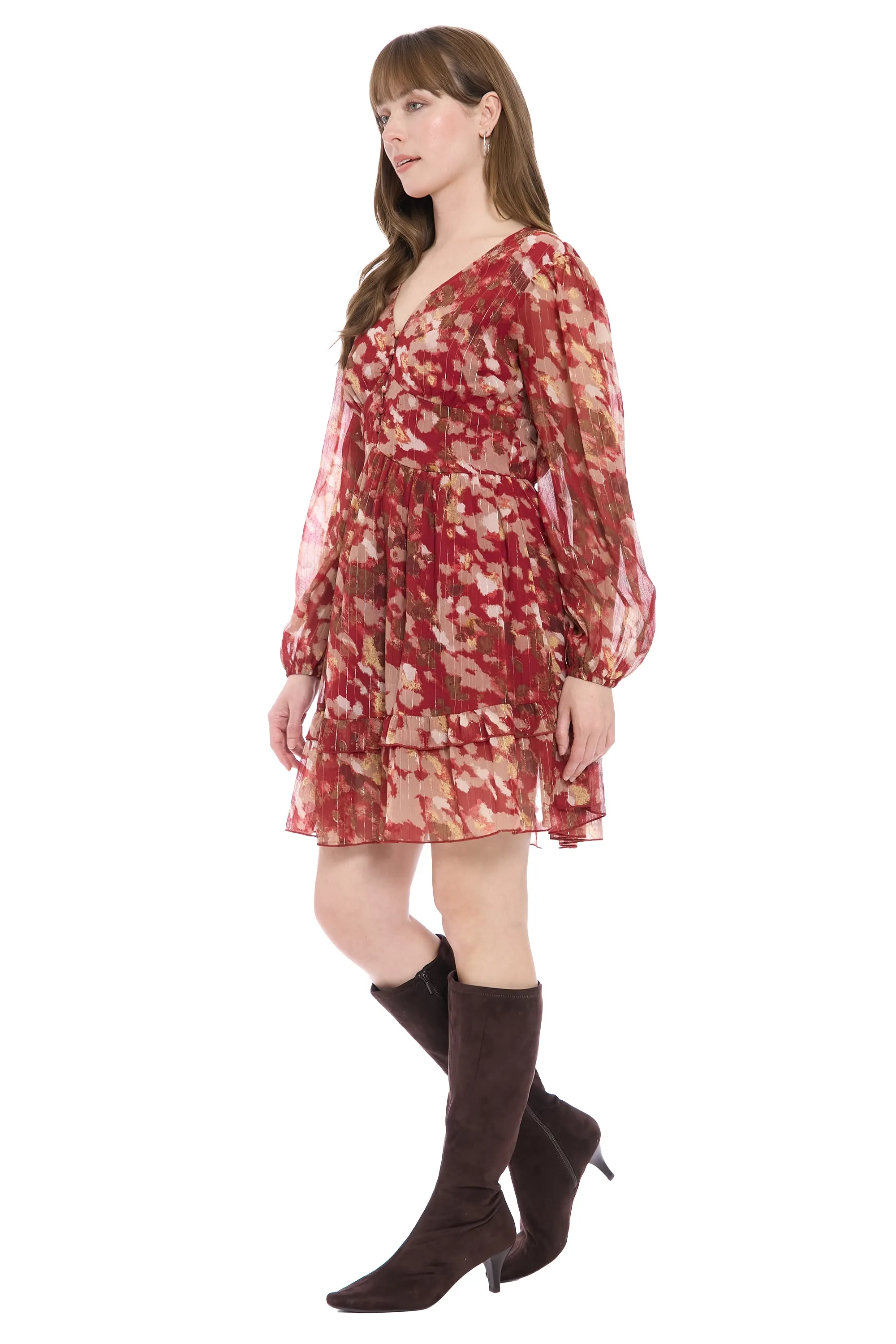 Stevie Smocked Flounce Mini Dress sold by Maggy London product image thumbnail 4